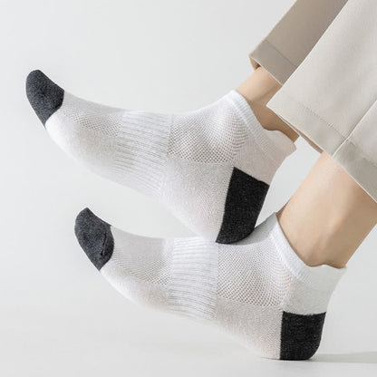 Sportliche Knöchelsocken mit Farbblockmuster, atmungsaktiv (6 Paar) - image 8