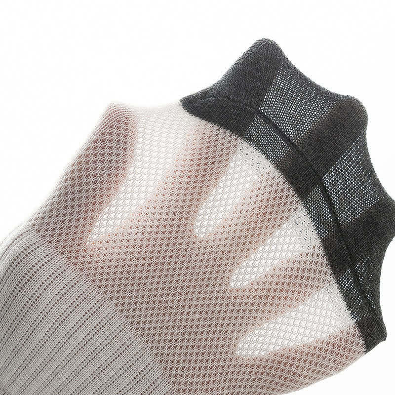Atmungsaktive Sport-Söckchen in Übergröße mit Farbblockdesign (6 Paar)