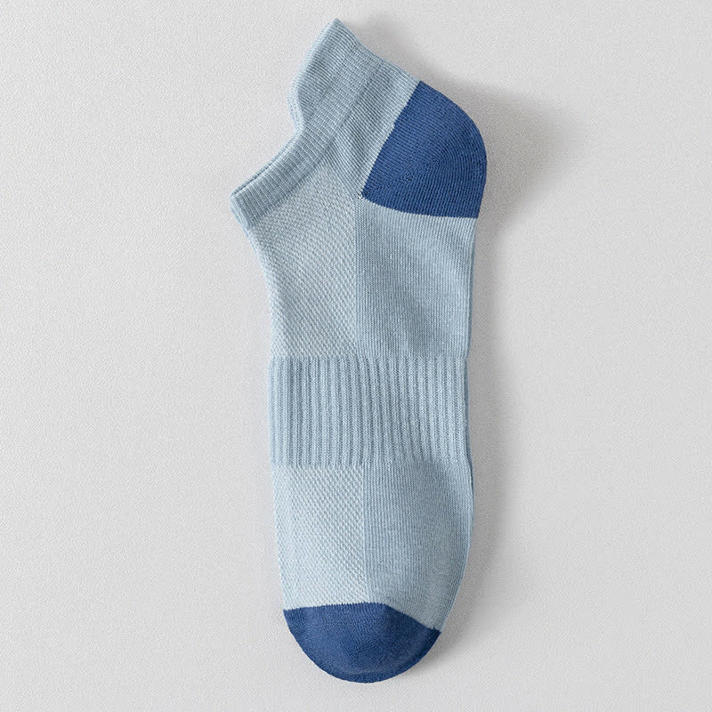 Sportliche Knöchelsocken mit Farbblockmuster, atmungsaktiv (6 Paar) - Blau - EU43-50 (US9-15) - image 12