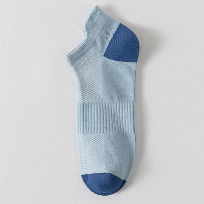 Sportliche Knöchelsocken mit Farbblockmuster, atmungsaktiv (6 Paar) - Blau - EU43-50 (US9-15) - image 12