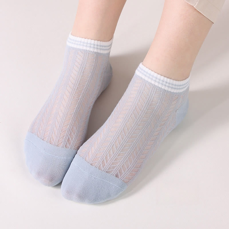 Söckchen mit einfarbigem Gittermuster (8 Paar) - Blau - EU36-40 (US3-7) - image 11