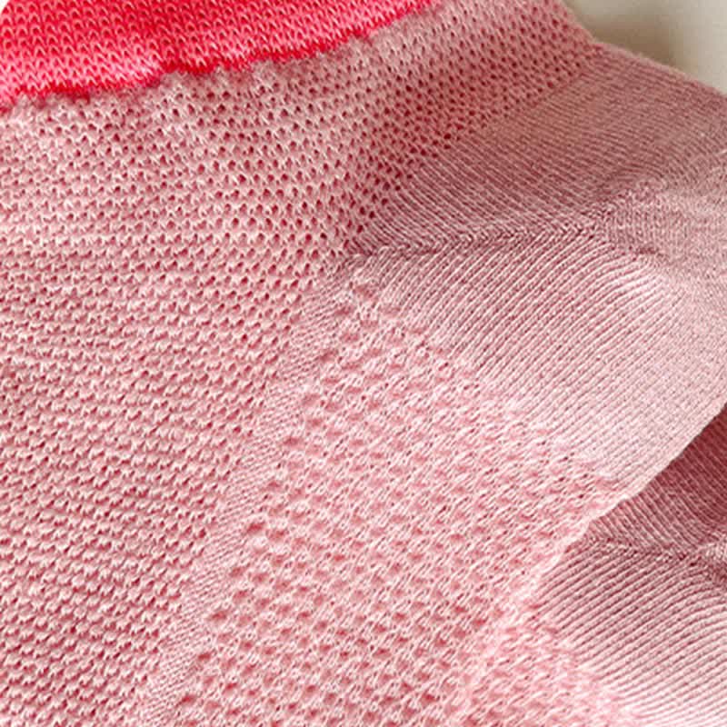 Atmungsaktive Söckchen mit farbigem Besatz (8 Paar)