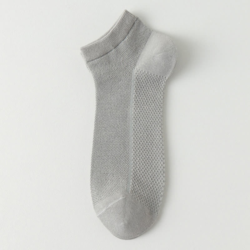 Atmungsaktive, dünne, einfarbige Söckchen aus Netzstoff (8 Paar) - Hellgrau - EU39-44 (US6-10) - image 9