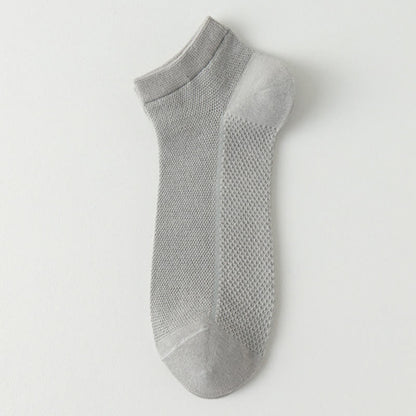 Atmungsaktive, dünne, einfarbige Söckchen aus Netzstoff (8 Paar) - Hellgrau - EU39-44 (US6-10) - image 9