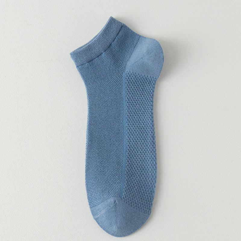 Atmungsaktive, dünne, einfarbige Söckchen aus Netzstoff (8 Paar) - Blau - EU39-44 (US6-10) - image 5