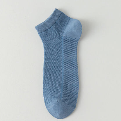 Atmungsaktive, dünne, einfarbige Söckchen aus Netzstoff (8 Paar) - Blau - EU39-44 (US6-10) - image 5