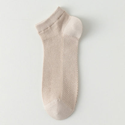 Atmungsaktive, dünne, einfarbige Söckchen aus Netzstoff (8 Paar) - Khaki - EU39-44 (US6-10) - image 13