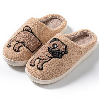 Flauschige Hausschuhe mit Cartoon-Hund - B - EU44-45 (US10-11) - image 9