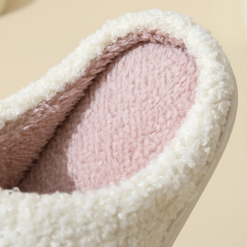 Flauschige Hausschuhe mit Cartoon-Totenkopf-Geister-Print - image 9