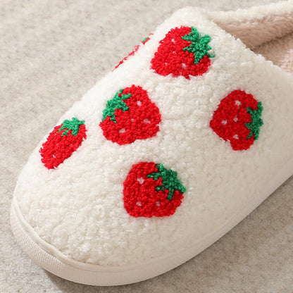 Flauschige Hausschuhe mit Cartoon-Frucht-Print - image 7