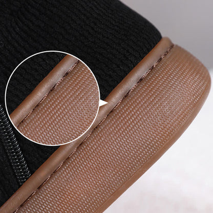 Plus Size Reißverschluss Einfarbig Warme Hausschuhe - image 5