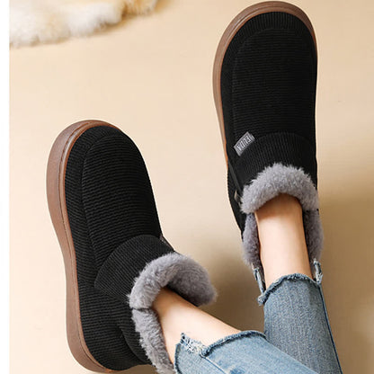 Plus Size Reißverschluss Einfarbig Warme Hausschuhe - image 4