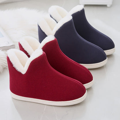 Einfarbige, hohe, warme Hausschuhe - image 4