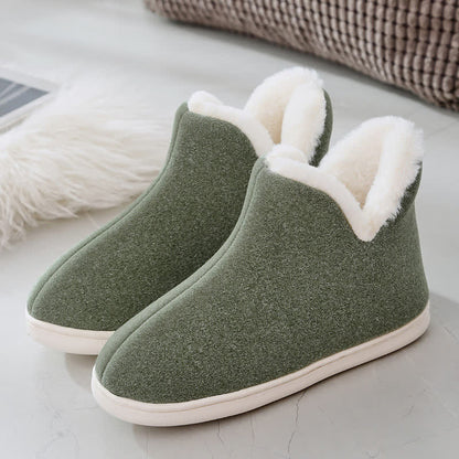 Einfarbige, hohe, warme Hausschuhe - Grün - EU39-40 (US6-7) - image 15
