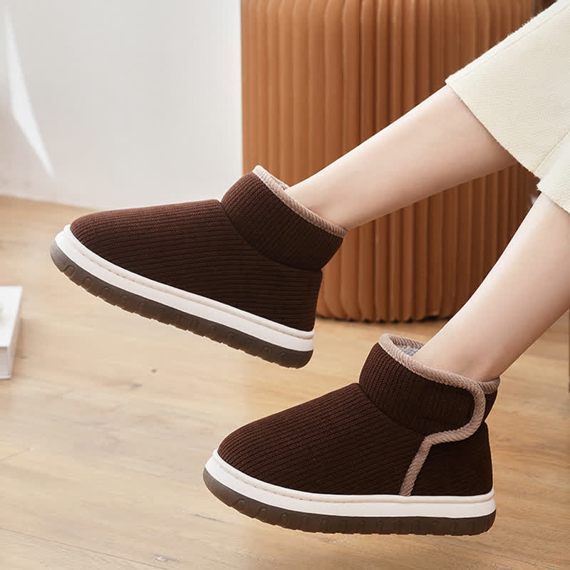 Warme, rutschfeste Hausschuhe mit dicker Sohle - image 12