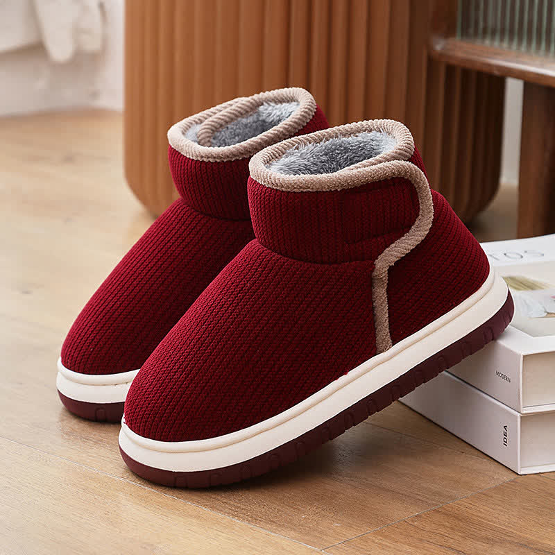 Warme, rutschfeste Hausschuhe mit dicker Sohle - Wein - EU40-41 (US7-7,5) - image 6