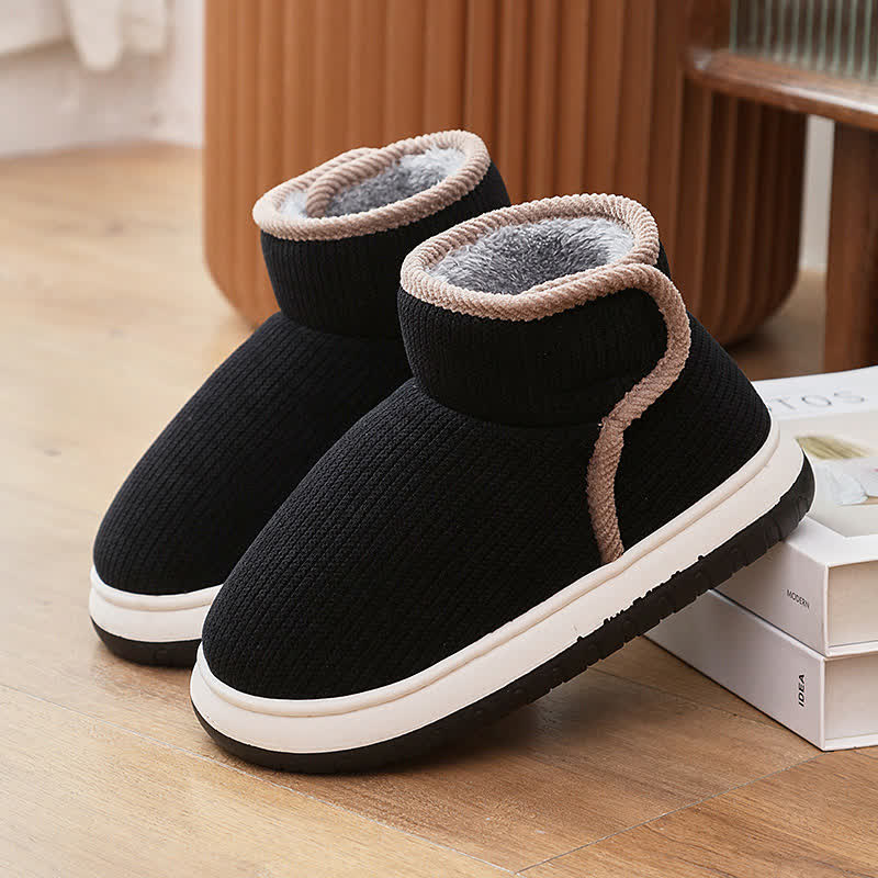 Warme, rutschfeste Hausschuhe mit dicker Sohle - Schwarz - EU42-43 (US8,5-9) - image 15