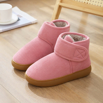 Hohe, warme Hausschuhe mit Klettverschluss - Rosa - EU40-41 (US7-7,5) - image 5