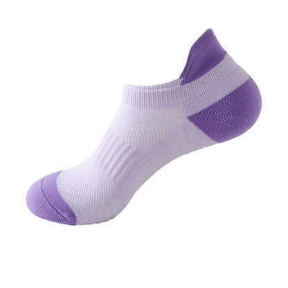 Atmungsaktive Knöchel-Kompressionssocken aus Mesh mit Farbblock (8 Paar) - Lila - EU37-42 (US4-8,5) - image 11