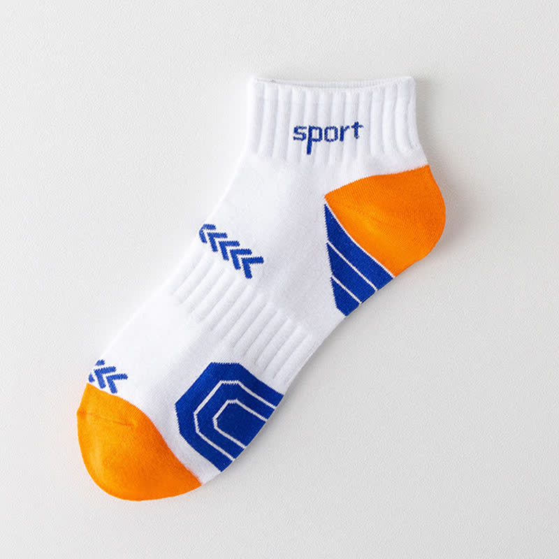 Knöchel-Kompressionssocken mit Farbblock und Pfeilbuchstaben (5 Paar) - Orange - EU39-44 (US6-10) - image 6
