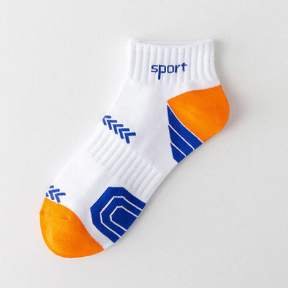 Knöchel-Kompressionssocken mit Farbblock und Pfeilbuchstaben (5 Paar) - Orange - EU39-44 (US6-10) - image 6