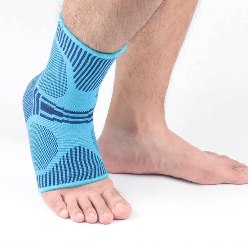 Atmungsaktive gestrickte Sport-Knöchelstützen - Blau - XL - image 2