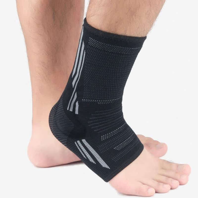 Atmungsaktive Sport-Knöchelschienen aus Silikon - Grau - XL - image 9
