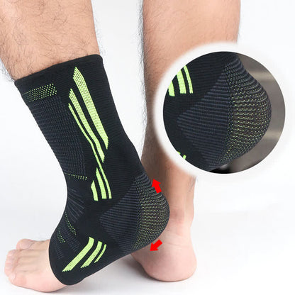 Atmungsaktive Sport-Knöchelschienen aus Silikon - Grün - XL - image 3