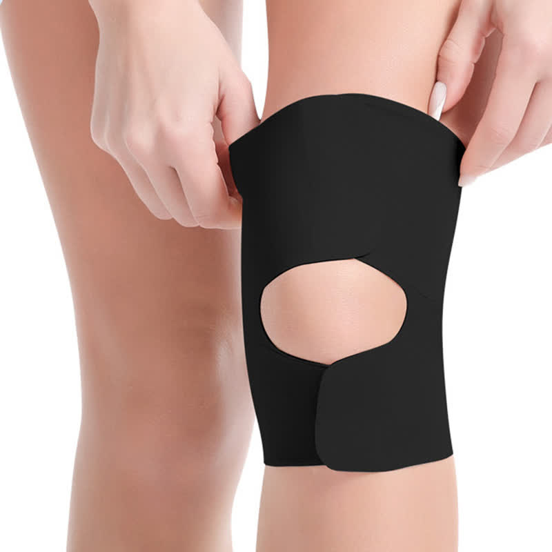 Leichte, verstellbare Sport-Knieschoner mit Klettverschluss - Schwarz - L/XL - image 7