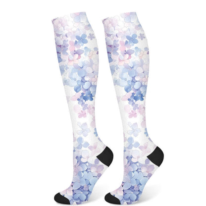 Dreamy Star Feder-Kompressionsstrümpfe (3 Paar) - Blumenmuster (1 Paar) - S/M - image 8