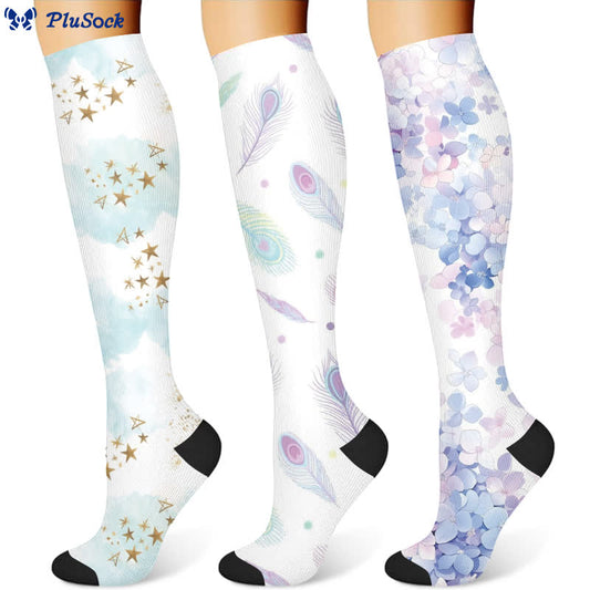 Dreamy Star Feder-Kompressionsstrümpfe (3 Paar) - image 1