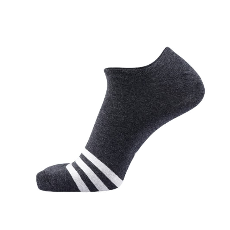 Bequeme, unsichtbare Socken aus Baumwolle (5 Paar) - Dunkelgrau - EU43-50 (US9-15) - image 6