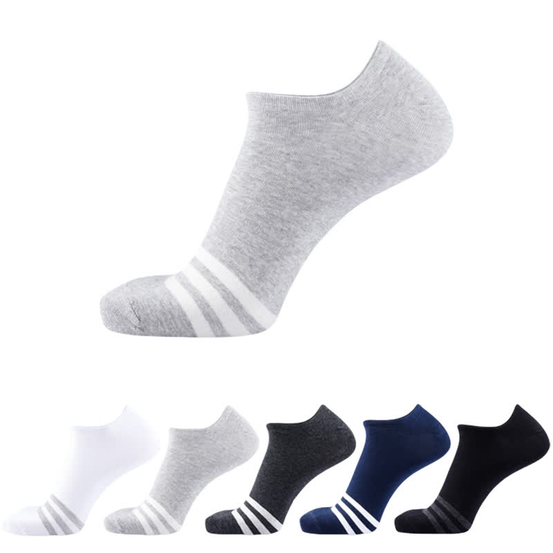 Bequeme, unsichtbare Socken aus Baumwolle (5 Paar) - Mehrfarbig - EU43-50 (US9-15) - image 0