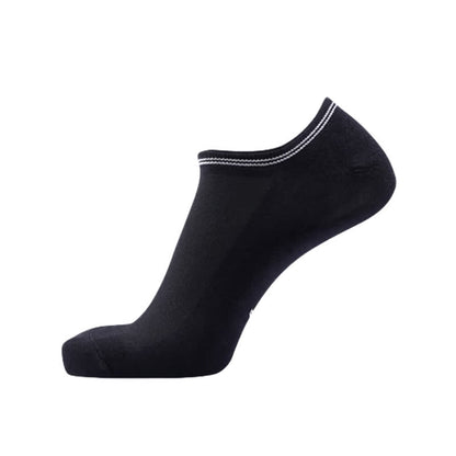 Gestreifte, unsichtbare Baumwollsocken mit Bündchen (5 Paar) - Schwarz - EU43-50 (US9-15) - image 7