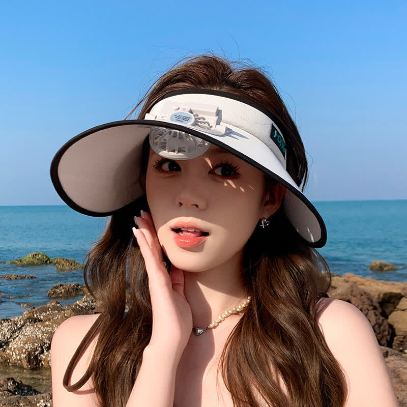 Wiederaufladbarer Outdoor-Ventilator-Visierhut (2 Packungen) - Hellgrau - Einheitsgröße - image 7