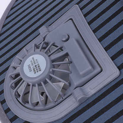 Wiederaufladbarer Sonnenhut mit gestreiftem Band und Ventilator-Visier (2 Packungen) - image 3