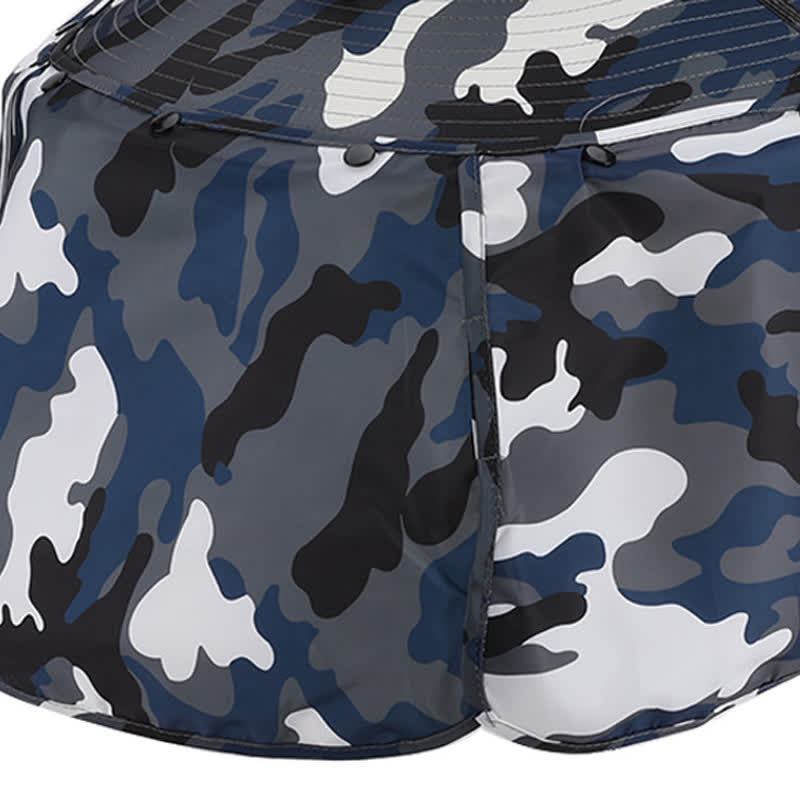 Camouflage-Bucket-Hut mit Nackenklappe und wiederaufladbarem Ventilator (2 Packungen) - image 8