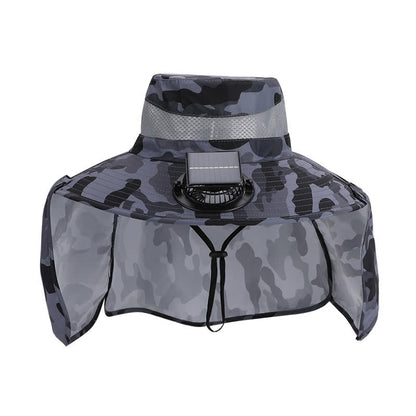 Camouflage-Bucket-Hut mit Nackenklappe und wiederaufladbarem Ventilator (2 Packungen) - image 6