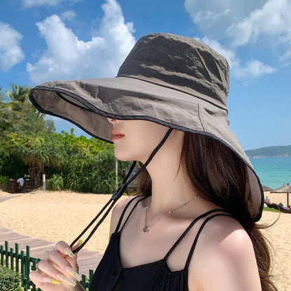 Sonnenhut mit breiter Krempe und Nackenklappe (2er-Pack) - Grau - Einheitsgröße - image 2