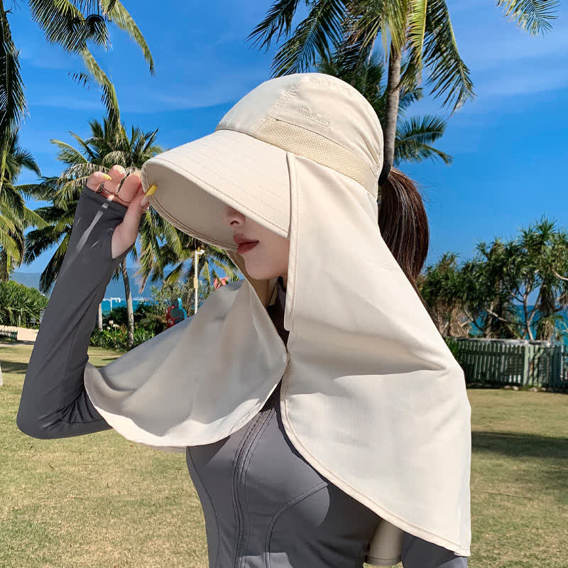 Wasserfester Sonnenhut mit breiter Krempe und Nackenklappe (2 Packungen) - image 3