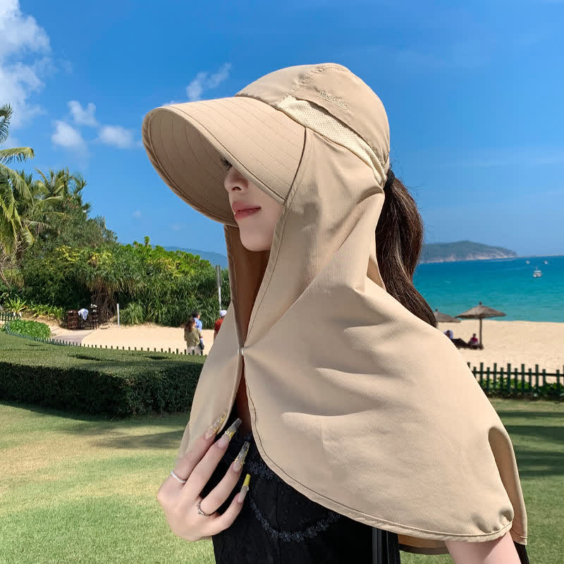 Wasserfester Sonnenhut mit breiter Krempe und Nackenklappe (2 Packungen) - Khaki - Einheitsgröße - image 7