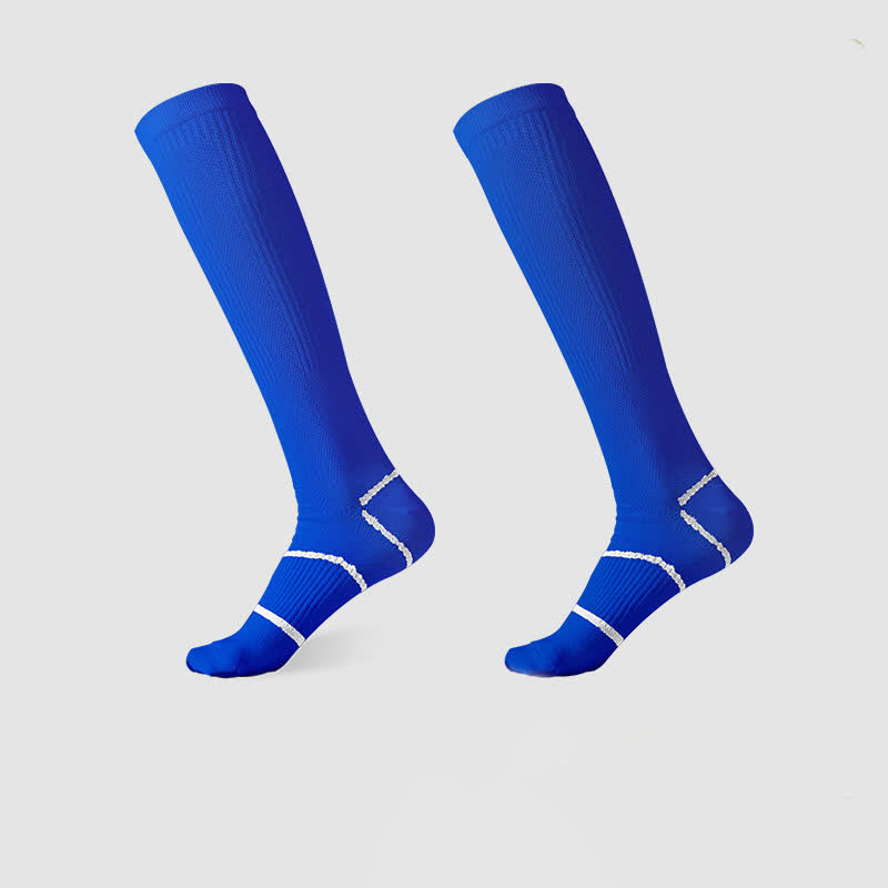 Einfarbige Sport-Kompressions-Kniestrümpfe (6 Paar) - Blau - EU36-45 (US3-11) - image 7