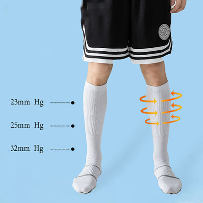 Einfarbige Sport-Kompressions-Kniestrümpfe (6 Paar)