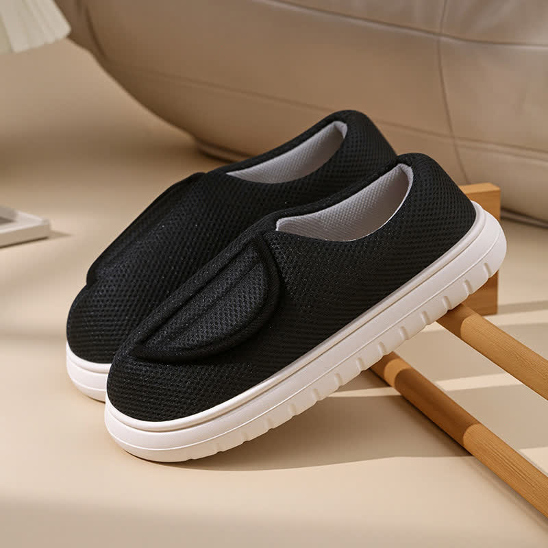 Slip-On-Hausschuhe aus Mesh mit weiter Öffnung - Schwarz - EU46-47 (US12-12,5) - image 5