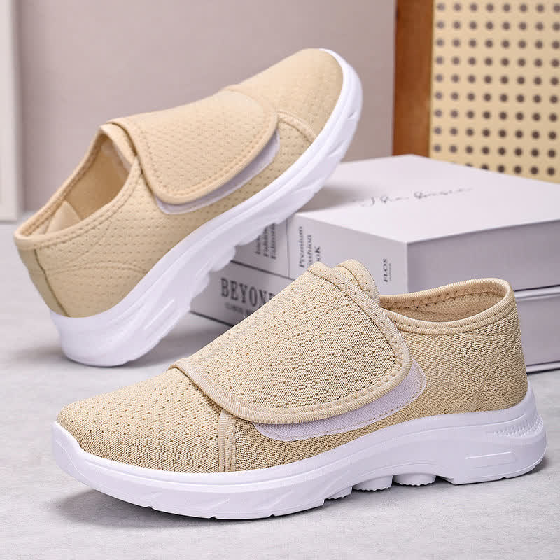 Bequeme, lässige Hausschuhe mit verstellbarem Klettverschluss - Beige - EU41 (US7,5) - image 2