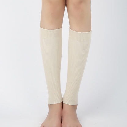 Wadenstulpen aus Baumwolle, einfarbig, hochelastisch (2 Paar) - Beige - XL - image 12