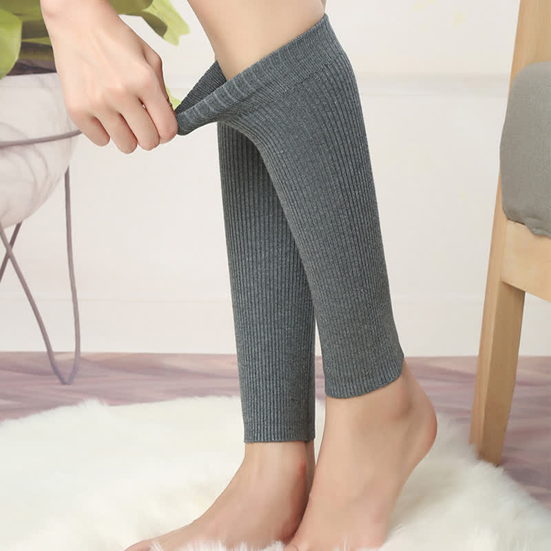 Wadenstulpen aus Baumwolle, einfarbig, hochelastisch (2 Paar) - image 5