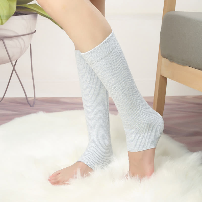 Wadenstulpen aus Baumwolle, einfarbig, hochelastisch (2 Paar) - image 7