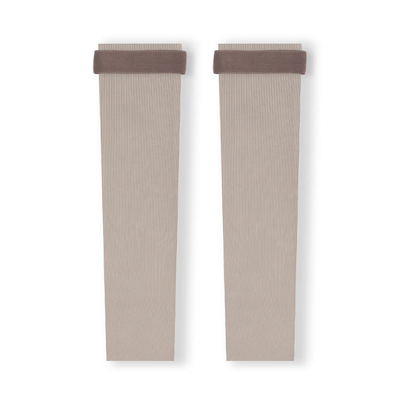 Leichte, nahtlose Beinlinge mit Riemen - Kamel - XL - image 9