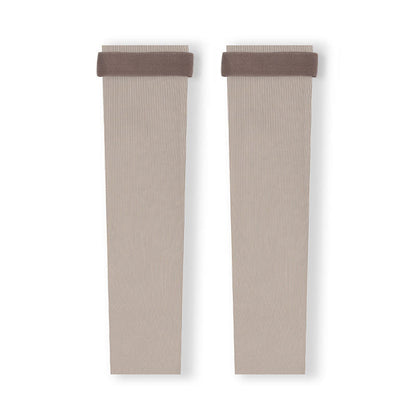 Leichte, nahtlose Beinlinge mit Riemen - Kamel - XL - image 9